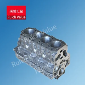 High-quality aftermarket Isuzu 4JB1 engine block, 3/4 view, for 2.8L OHV diesel engines